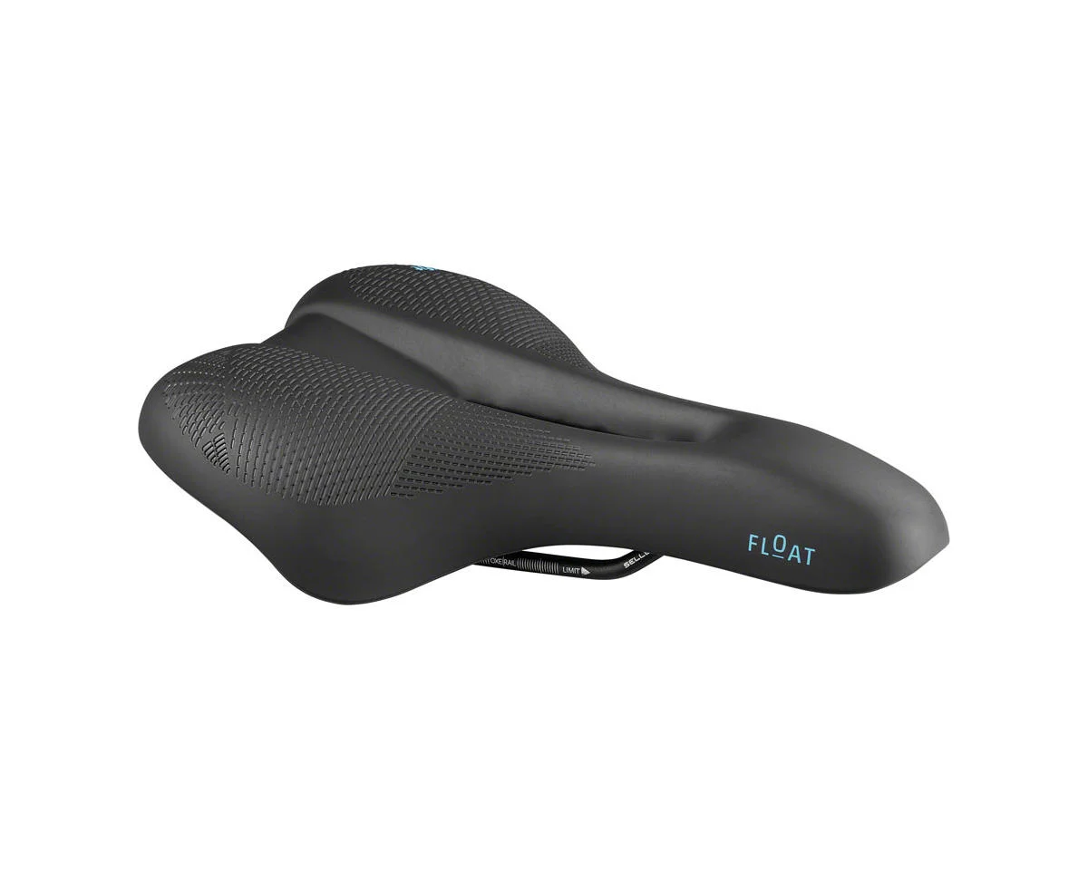 Selle Royal Float Saddle (Black) (Moderate Fit) (200mm) (Steel Rails)